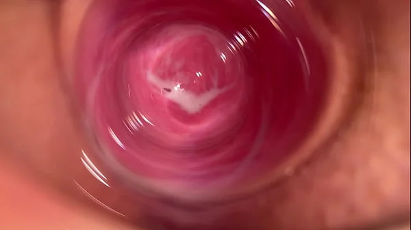 Camera deep inside Mia's vagina