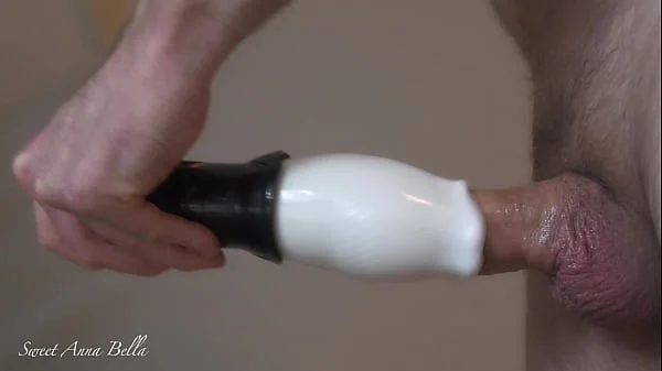 My husband trying the Automatic Rotating Male Masturbator Blow Job Cock Stroker Sex Toys by Sohimi