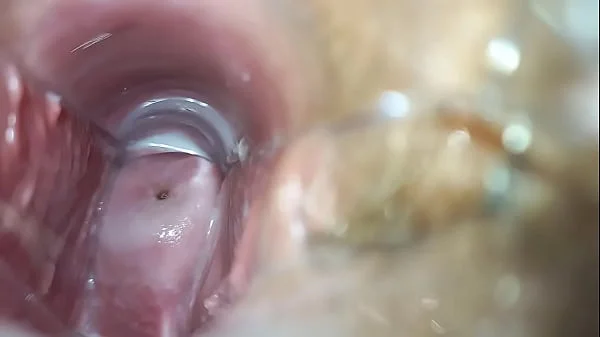 Orgasm inside pussy close-up