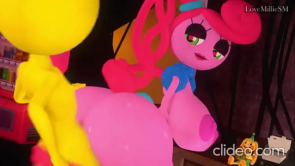 Mommy long legs plays with her new friend
