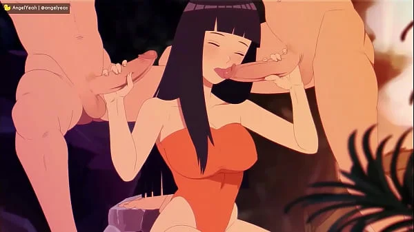 Hinata getting Shadow Cloned