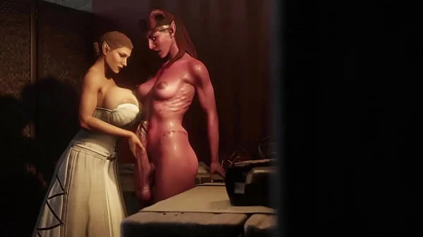 Hot 3d MILF teaches timid demon about sex - Animated online futa on female