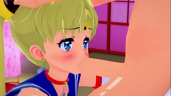 Horny Student Sailor Moon Passionately Sucks Dick l 3D SFM hentai uncensored