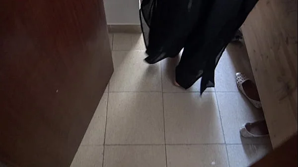 my muslim neighbor is a whore and today she pissed from her hairy pussy