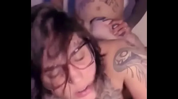 Geek girl in glasses fucking in doggy position