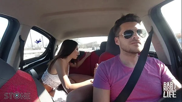 SEX ON UBER, BLOWJOB IN THE BACK SEAT! PUBLIC FUCKING!