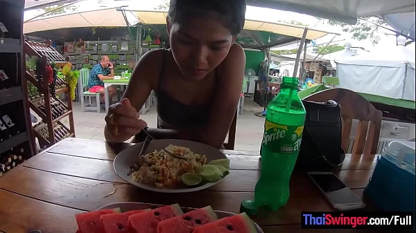 Real amateur Thai teen cutie fucked after lunch by her temporary boyfriend