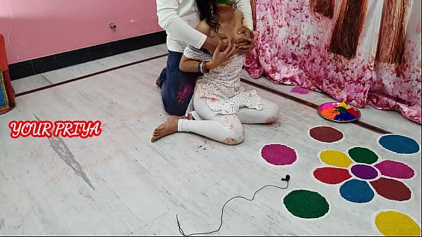 Holi special: Indian Priya had great fun with step brother on Holi occasion