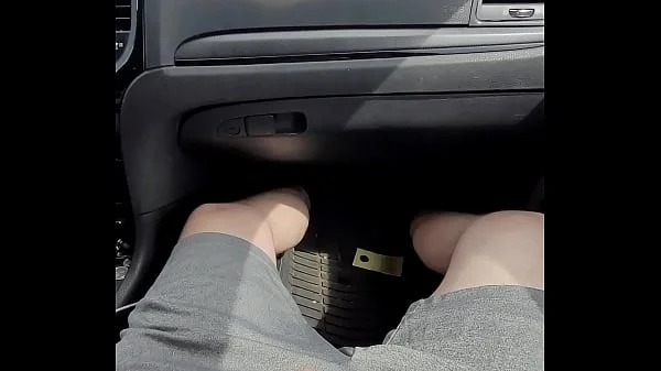 public car handjob and cumshot in mouth blowjob