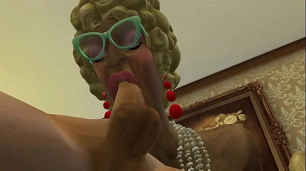 GRANNY TREAT 1 - Posh Grannies Sucking Young Cocks - Sims 4