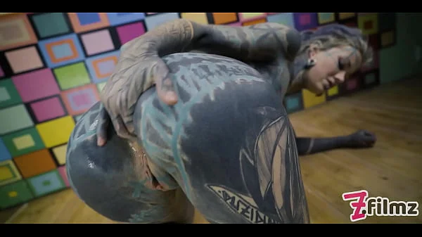 Tattoo couple HARD POV SEX - ANAL fuck, gapes, sloppy BJ, anal creampie, female orgasm