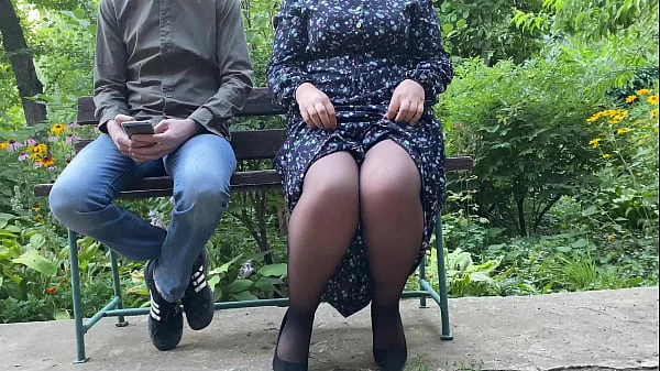 Gorgeous ass pissing in a public park rear view